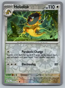 2025 Pokemon Surging Sparks Heliolisk 155/191 Reverse Holo - Image 1