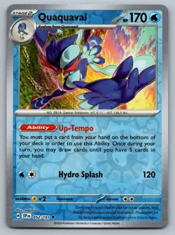 2024 Pokemon Surging Sparks Quaquaval 052/191 Reverse Holo - Image 1