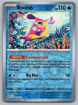 2024 Pokemon Surging Sparks Bruxish 049/191 Reverse Holo - Image 1