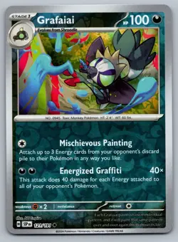 2024 Pokemon Surging Sparks Grafaiai 121/191 Reverse Holo - Image 1