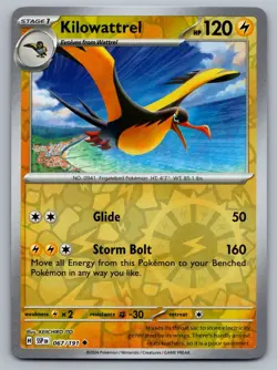 2024 Pokemon Surging Sparks Kilowattrel 067/191 Reverse Holo - Image 1