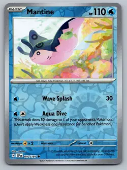 2024 Pokemon Surging Sparks Mantine 040/191 Reverse Holo - Image 1