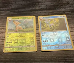 Pokemon Glaceon 038/189 And Leafeon 013/189 Reverse Holo Astral Radiance - Image 2