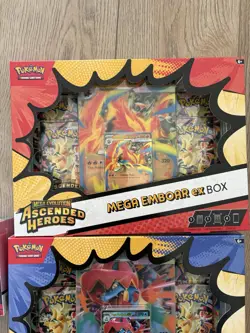 Pokemon Mega Emboar & Feraligatr ex Box Set & Ascended Heroes Booster Bundle - Image 2