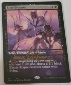 MTG SECRET LAIR BITTERBLOSSOM SHADOW SIGNED BY ARTIST - Image 1