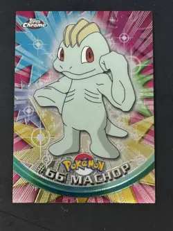 Pokemon 2000 Topps Chrome TV Animation #66 Machop - Image 1