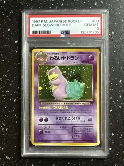 Dark Slowbro PSA 10 - #80 - Holo Rare - 1997 Japanese Rocket - Pokemon TCG - Image 1