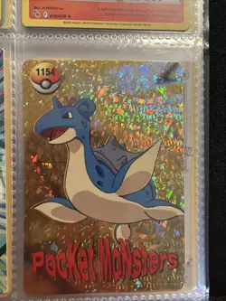 POKEMON POCKET MONSTERS VENDING PRISM STICKER 1154 LAPRAS CHARIZARD REV. - Image 1
