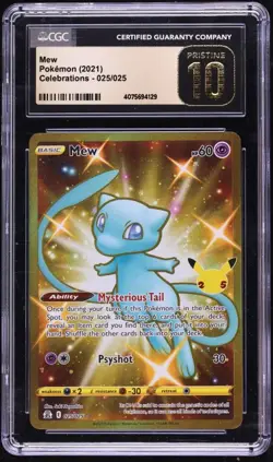 2021 Pokemon Celebrations Gold Rare Shiny Mew #025 CGC 10 PRISTINE - Image 1