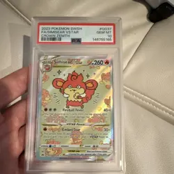 Pokemon TCG Simisear VSTAR GG37 Crown Zenith Gallery Holo PSA 10 260HP - Image 1