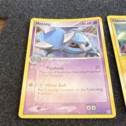 Pokemon TCG EX Hidden Legends Reverse Holo Lot 2 Metang 43/101 Chinchou 57/101 - Image 2