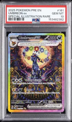 2025 POKEMON PRE EN-PRISMATIC EVOLUTIONS #161 UMBREON EX PSA 10 - Image 1