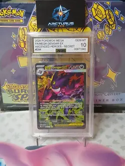 Pokemon Mega Gengar EX 284/217 ASCENDED HEROES AGS 10 😈👻 - Image 1