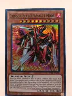 Yu-Gi-Oh! Crimson Blader/Assault Mode *SUPER RARE* BPRO-EN008 1st Edition NM - Image 1