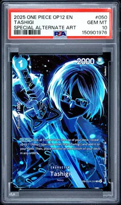 2025 ONE PIECE Legacy of the Master En #050 Tashigi Special Alt Art PSA 10 OP12 - Image 1