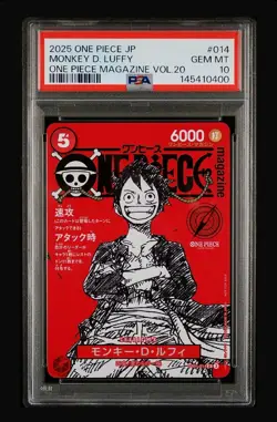 PSA 10 Monkey D. Luffy #014 One Piece Magazine Vol.20 Promo Holo Japanese 2025 - Image 1