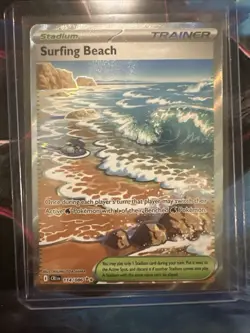 Pokemon TCG Surfing Beach Secret Rare Holo Full Art Stadium 114/086 English - Image 1