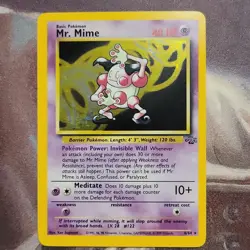 Pokemon TCG Mr. Mime Jungle 6/64 Holo Rare Unlimited - Image 1