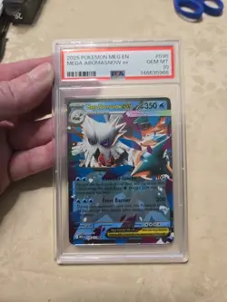 2025 Pokemon Mega Abomasnow EX #036 PSA 10 Gem Mint – Mega Evolution EX - Image 1