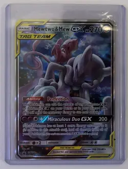Pokemon TCG Mewtwo & Mew GX Black Star Promo TAG TEAM Holo SM191 Eng 2019 HP270 - Image 1