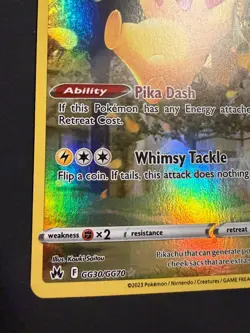 Pikachu Ultra Rare SWSH: Crown Zenith: Galarian Gallery GG30/GG70 NM Pokemon TCG - Image 5