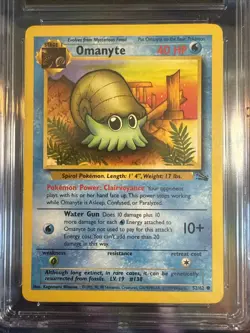 Pokemon TCG (1999) Omanyte 52/62 Fossil 1st Edition CGC 7.5 - Image 5
