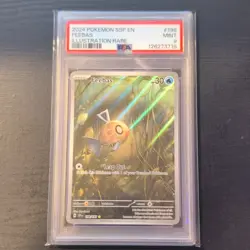 Pokemon TCG 2024 SV08 Surging Sparks Feebas 198/191 PSA 9 IR Holo EN - Image 1