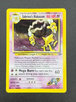 SABRINA'S ALAKAZAM HP 16/132 HOLO RARE GYM CHALLENGE POKEMON - Image 1