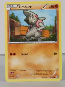 Timburr - Black & White - 58/114 - NM - Common - D - Image 1