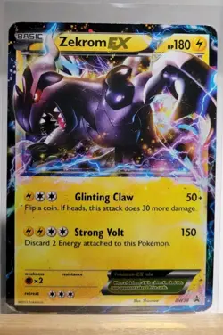 Zekrom EX BW38 Holo Promo Black And White Promo Pokemon Damaged - Image 1
