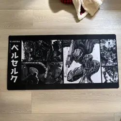 Berserk Guts Manga Panel CCG Playmat Black White Standard 1 Item - Image 1
