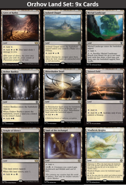 Orzhov Land Cycle- BW Lot 9x Cards - Magic Bundle - NM MTG Commander EDH Deck - Image 1