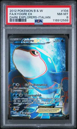 Kyogre Dark Explorers Black And White Italian Psa 8 - Image 1