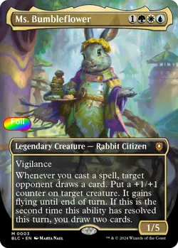 Foil Ms. Bumbleflower (Borderless) - 3 - NM - Commander: Bloomburrow - Image 1