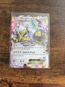 Pokemon Metagross EX Promo Holo XY 34 180 HP 2014 English TCG Card - Image 1
