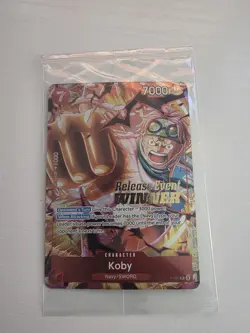Koby (OP12 Release Event Winner) One Piece Promotion Cards Foil - SEALED P-092 - Image 1