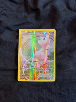 Mew XY110 Near Mint 2016 HP70 Basic Full Art Holo PROMO Psychic Pokemon Card NM - Image 1