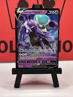 Shadow Rider Calyrex V 074/198 Ultra Rare Chilling Reign Holo Pokemon Card - Image 2