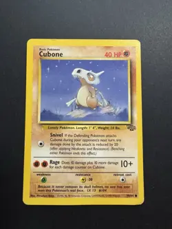 Cubone Pokemon Card 50/64 1st Edition Jungle Common Vintage WOTC 1999 - Image 1
