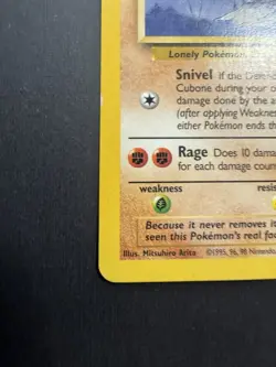 Cubone Pokemon Card 50/64 1st Edition Jungle Common Vintage WOTC 1999 - Image 4