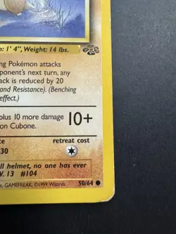 Cubone Pokemon Card 50/64 1st Edition Jungle Common Vintage WOTC 1999 - Image 5