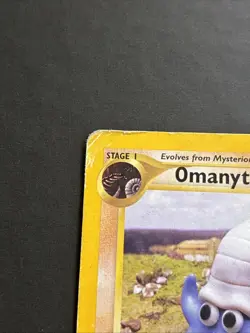Pokemon TCG Omanyte Neo Discovery Card 60/75 Yuka Morii HP - Image 2