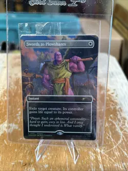 MtG Swords to Plowshares PSA Magazine Promo P0001 Marvel Thanos Sealed Foil - Image 1