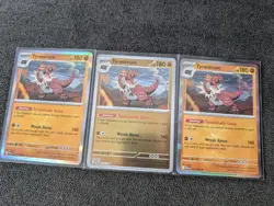 Pokemon TCG - ME03 Tyrantrum 045/088 Rare Holo Lot (3 Cards) - Image 1