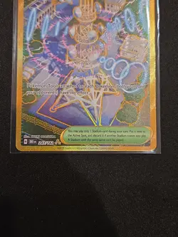 Pokemon TCG Jamming Tower Destined Rivals Gold Trainer Card 243/182 Holo - Image 3