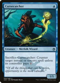 Cursecatcher 53 A25 MTG Uncommon Merfolk Wizard Counter Blue Mahy Creature EN - Image 1