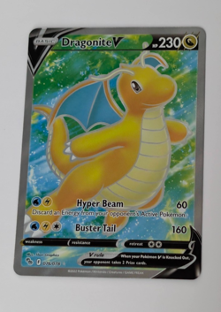 Dragonite V (Full Art) 076/078 Pokemon GO Holo NM - Image 1