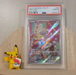 Pokemon Minccino 082/071 Sv5k Wild Force JP Art Rare Holo PSA 10 (2024) - Image 1