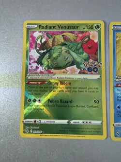 Pokemon Radiant Venusaur 004/078 & Blastoise 018/078 Pokemon GO Radiant Rare - Image 2