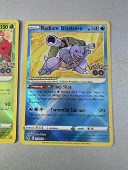 Pokemon Radiant Venusaur 004/078 & Blastoise 018/078 Pokemon GO Radiant Rare - Image 3